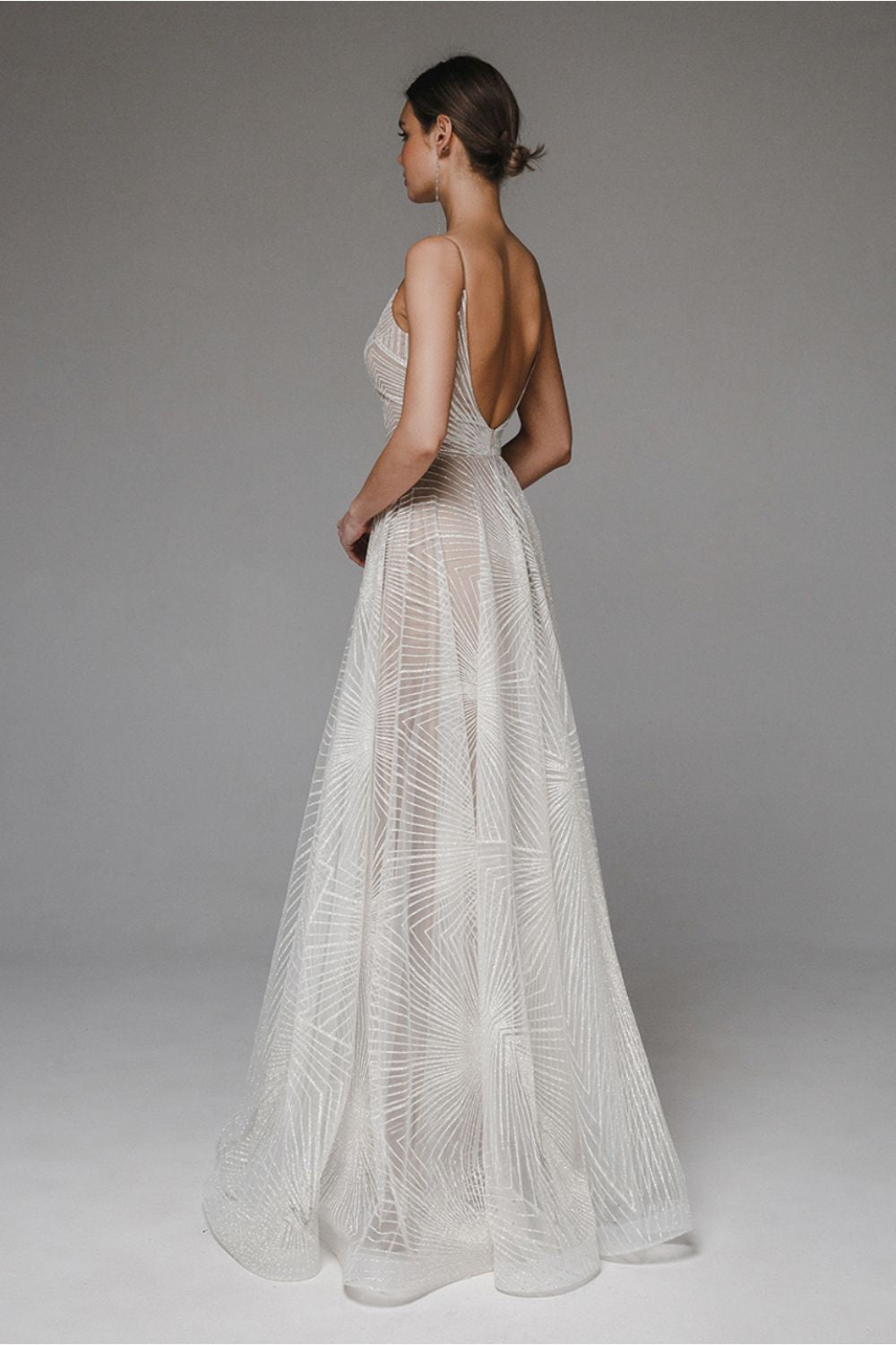 Dames Witte Glitzer Avondjurk | Maxi