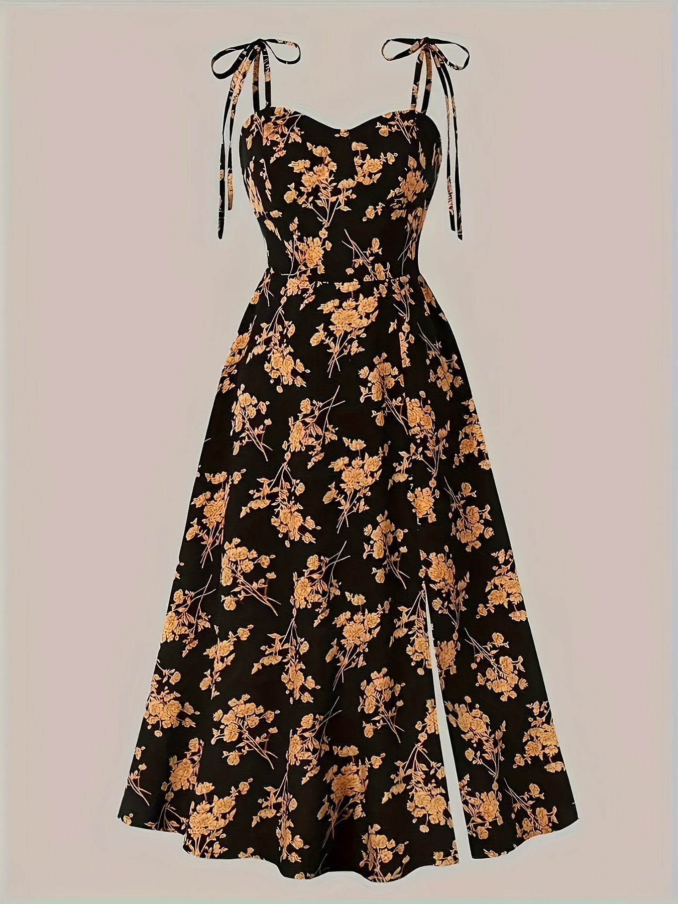 Dames Elegante zomerjurk met strikbandjes | Maxi