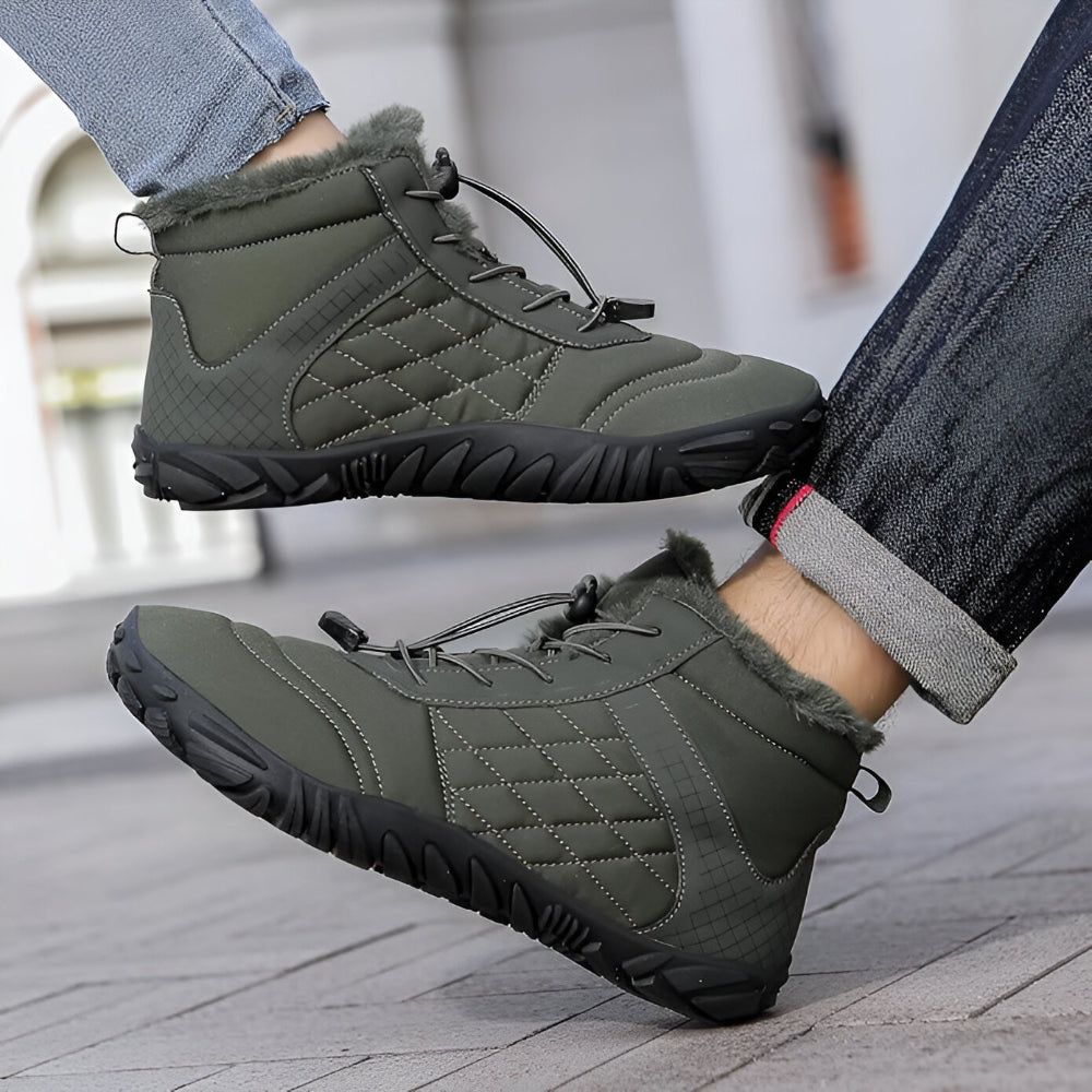 Heren Waterdichte Winter Wandelschoenen – Gevoerd Antislip