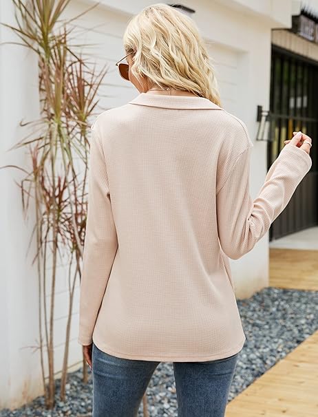 Dames Zomer Poloshirt | Langarm, Luchtig