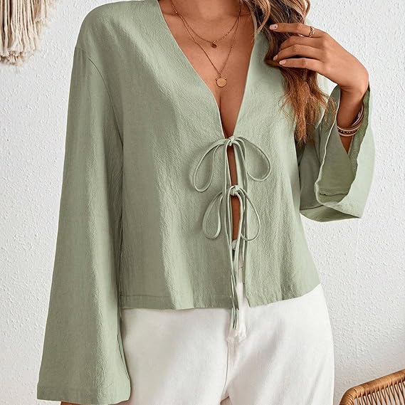 Dames Zomer Top | Langarm, Luchtig