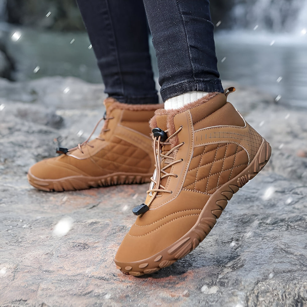 Heren Waterdichte Winter Wandelschoenen – Gevoerd Antislip