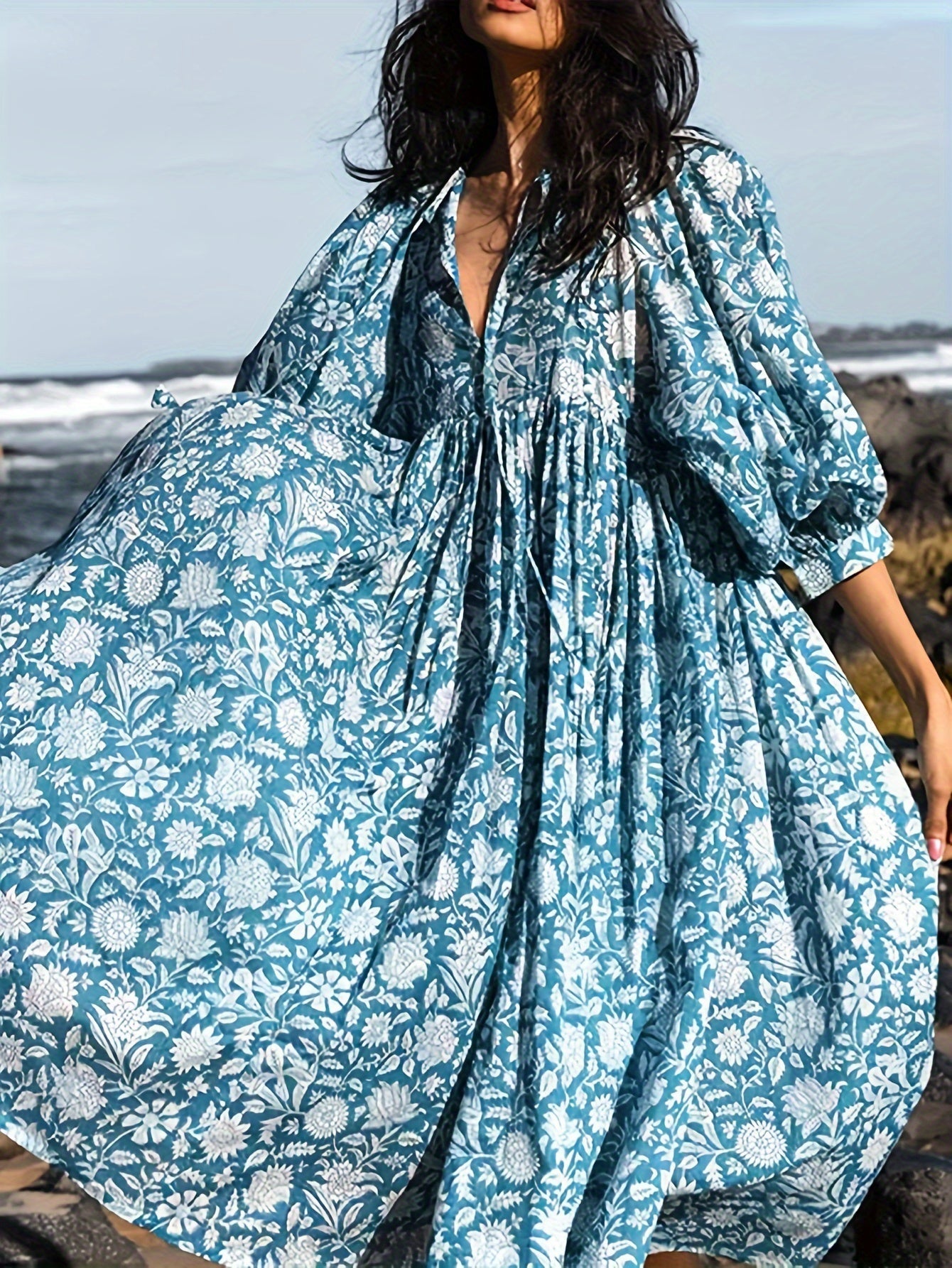 Dames Zomer Jurk | Maxi, Bloemenprint