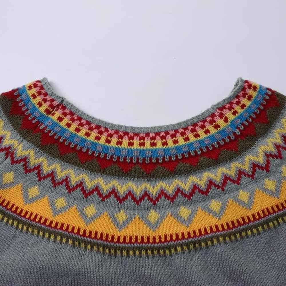 Gebreide Fair Isle Trui Dames – Lange Mouw Winter