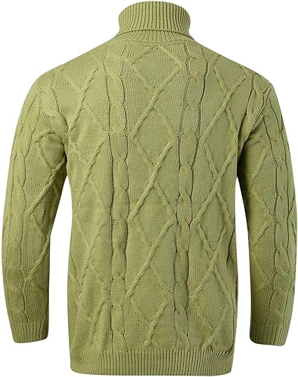 Heren Grofgebreide Pullover | Warme Rollkraagstijl