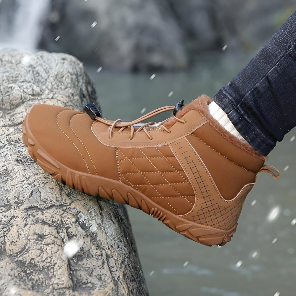Heren Waterdichte Winter Wandelschoenen – Gevoerd Antislip