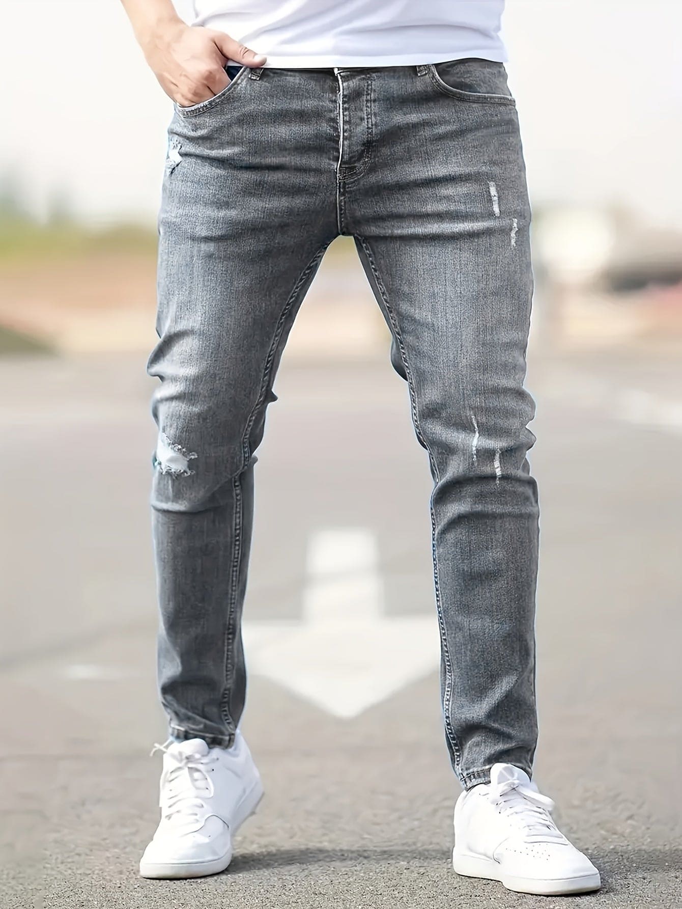 Heren Jeans Broek | Lichte Slijtage