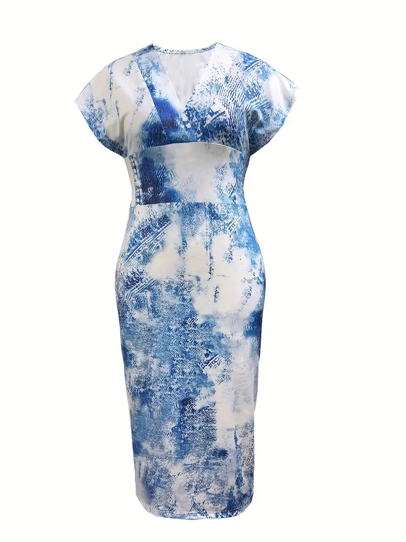 Dames Denim patchwork zomerjurk | Midi