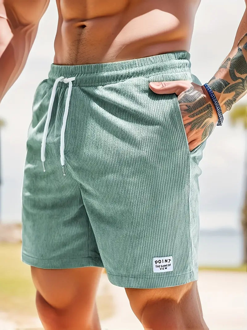Heren Zomer Korte Broek | Ribstof, Trekkoord