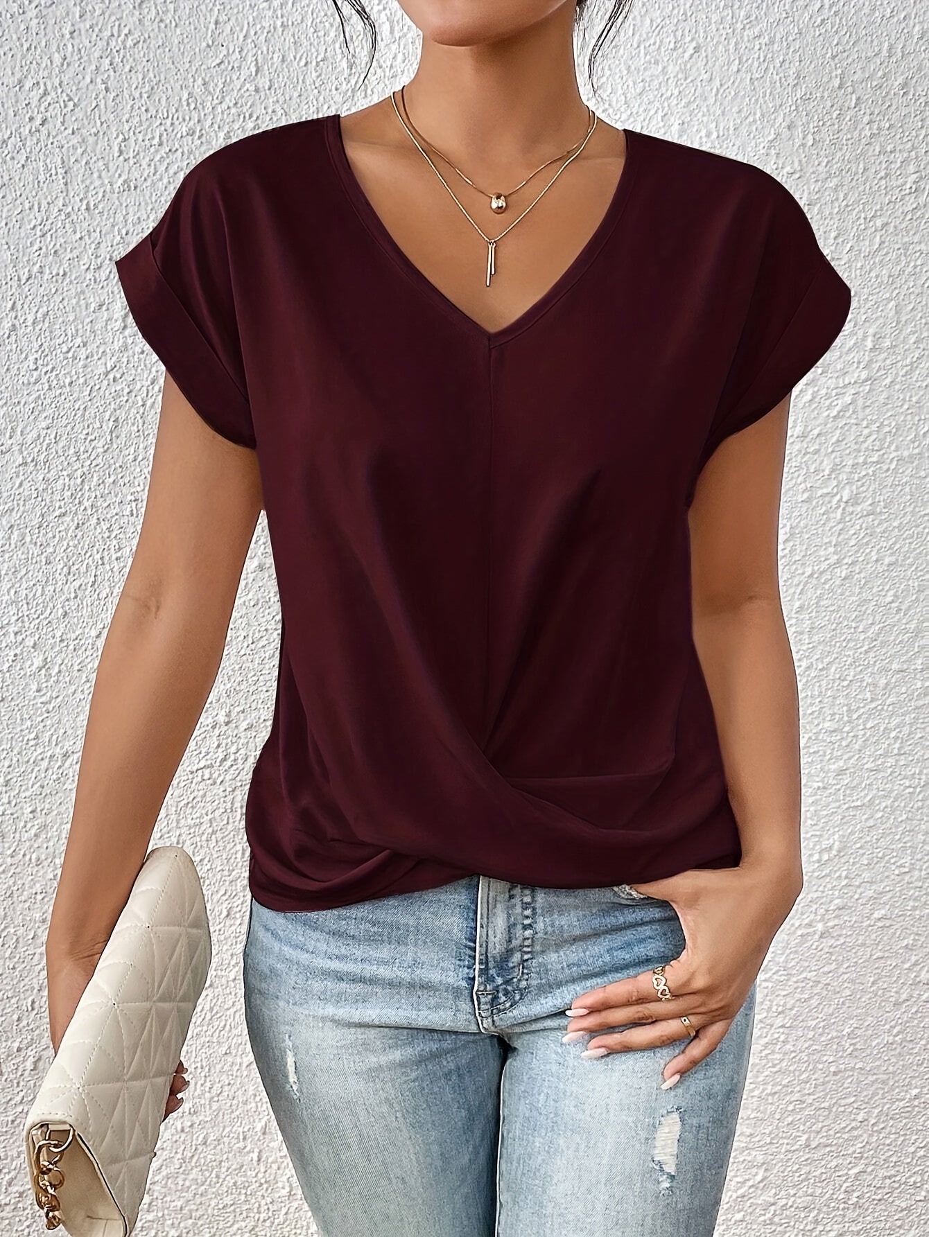 Chic & Comfortabele Sweetheart Nek T-Shirt