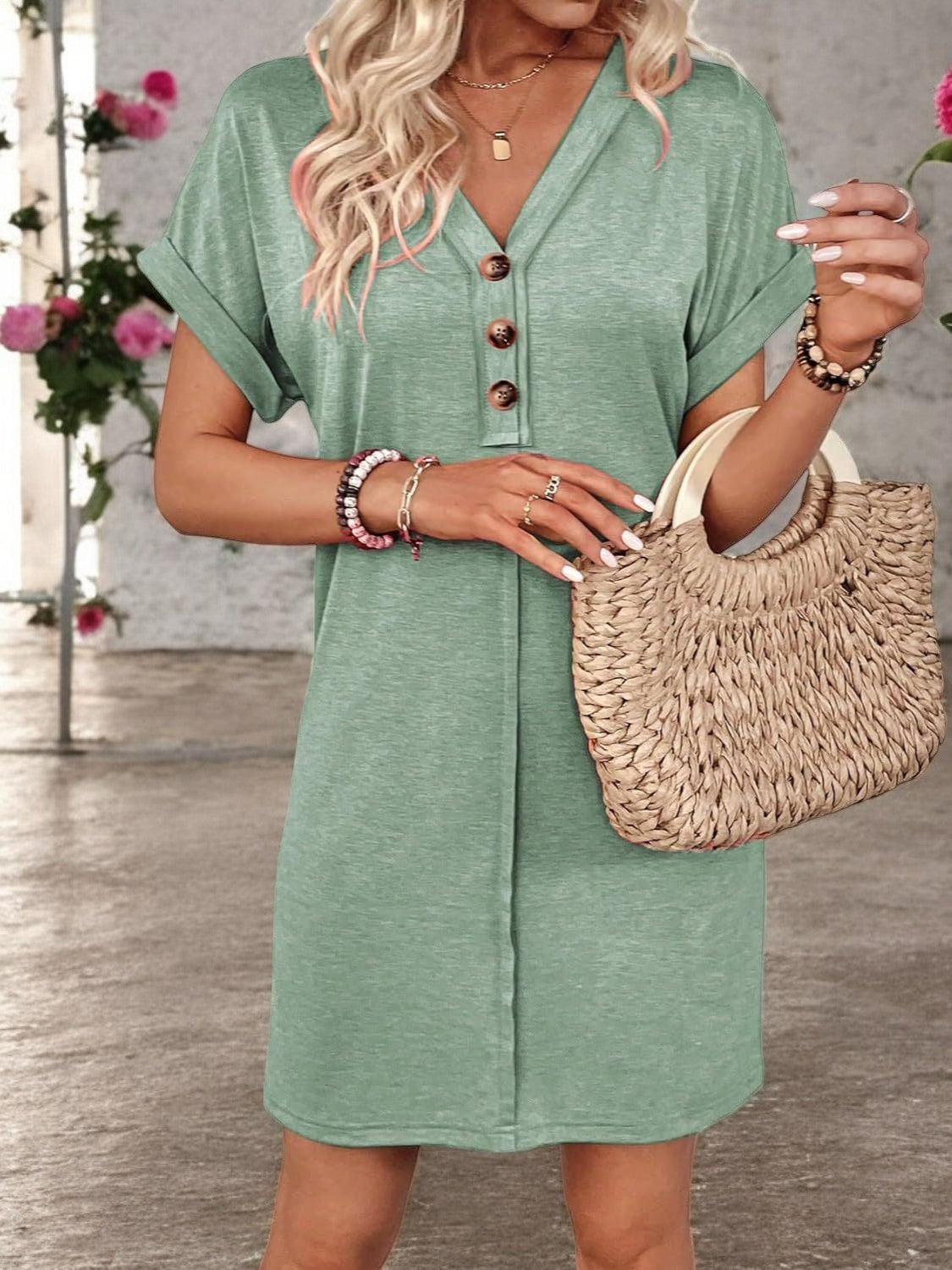 Lena | Dames luchtige linnen zomerjurk | Mini