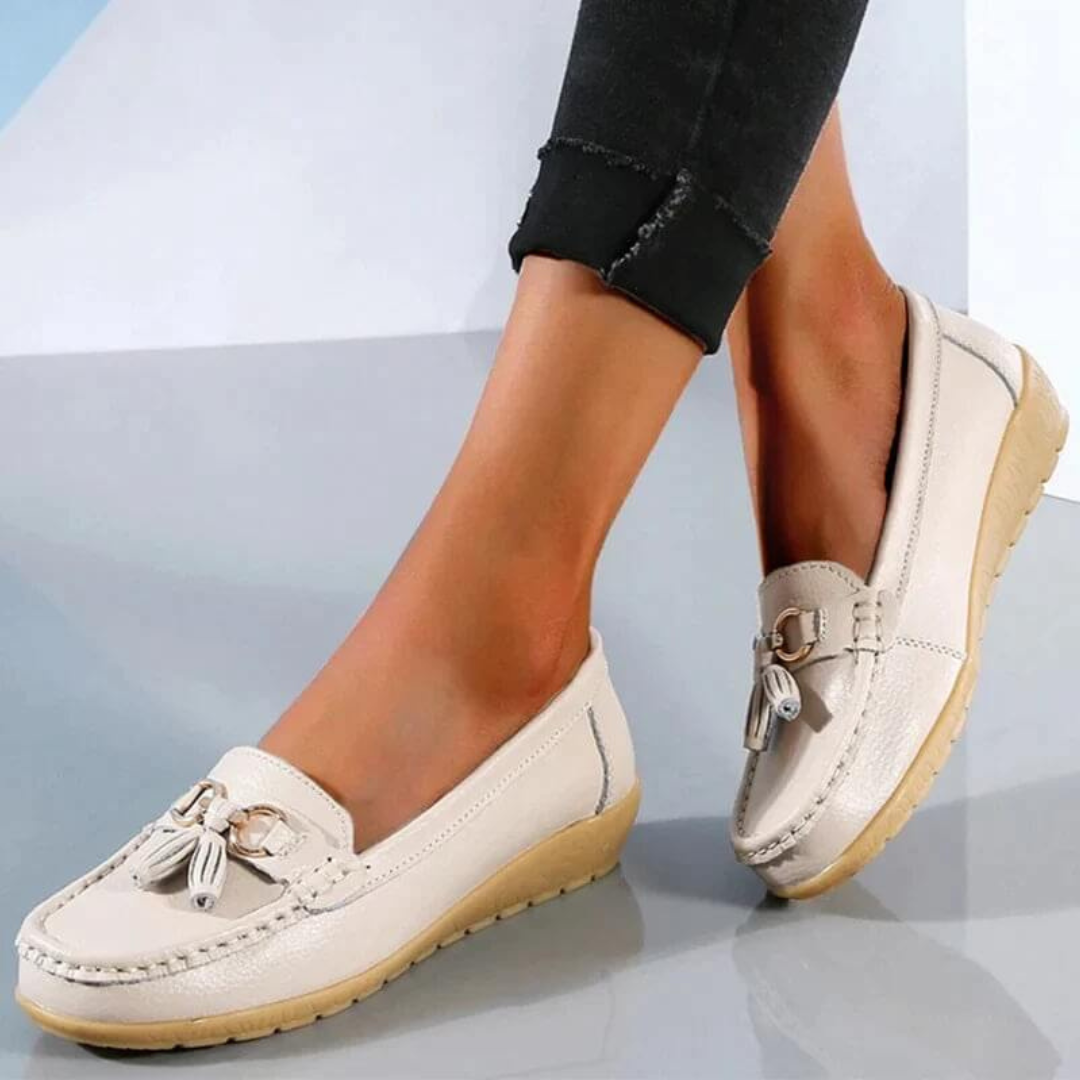 Dames Comfortabele Schoenen | Loafers met Kwastjes