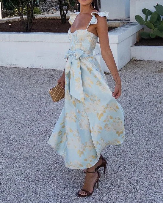 Dames Elegante A-lijn Zomerjurk | Maxi
