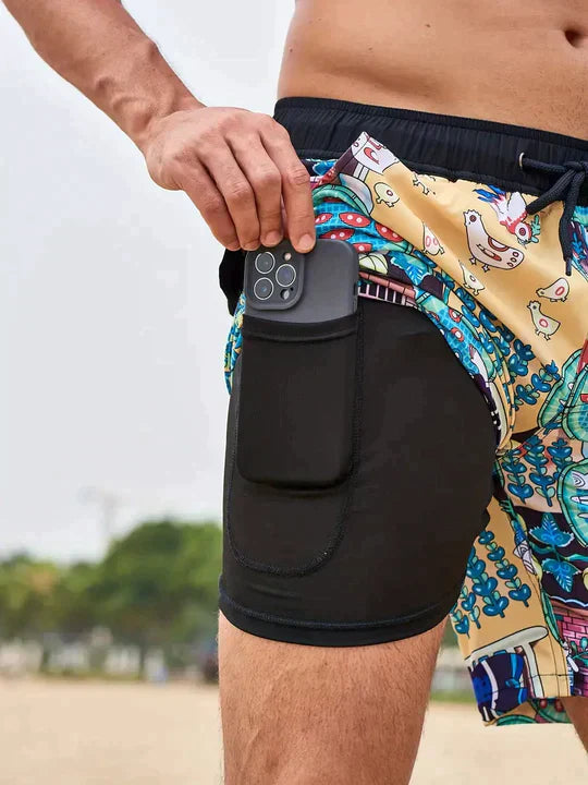 Heren Zomer Zwemshort | Kort, Met Binnenzak