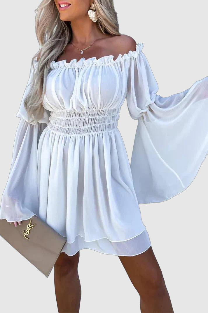 Abito Estivo Mini in Chiffon Leggero per Donne