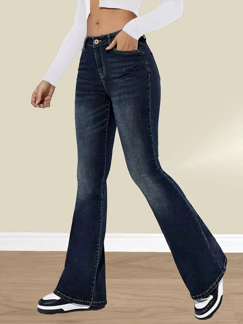 Dames Zomer Jeans | Lang, Donkergewassen