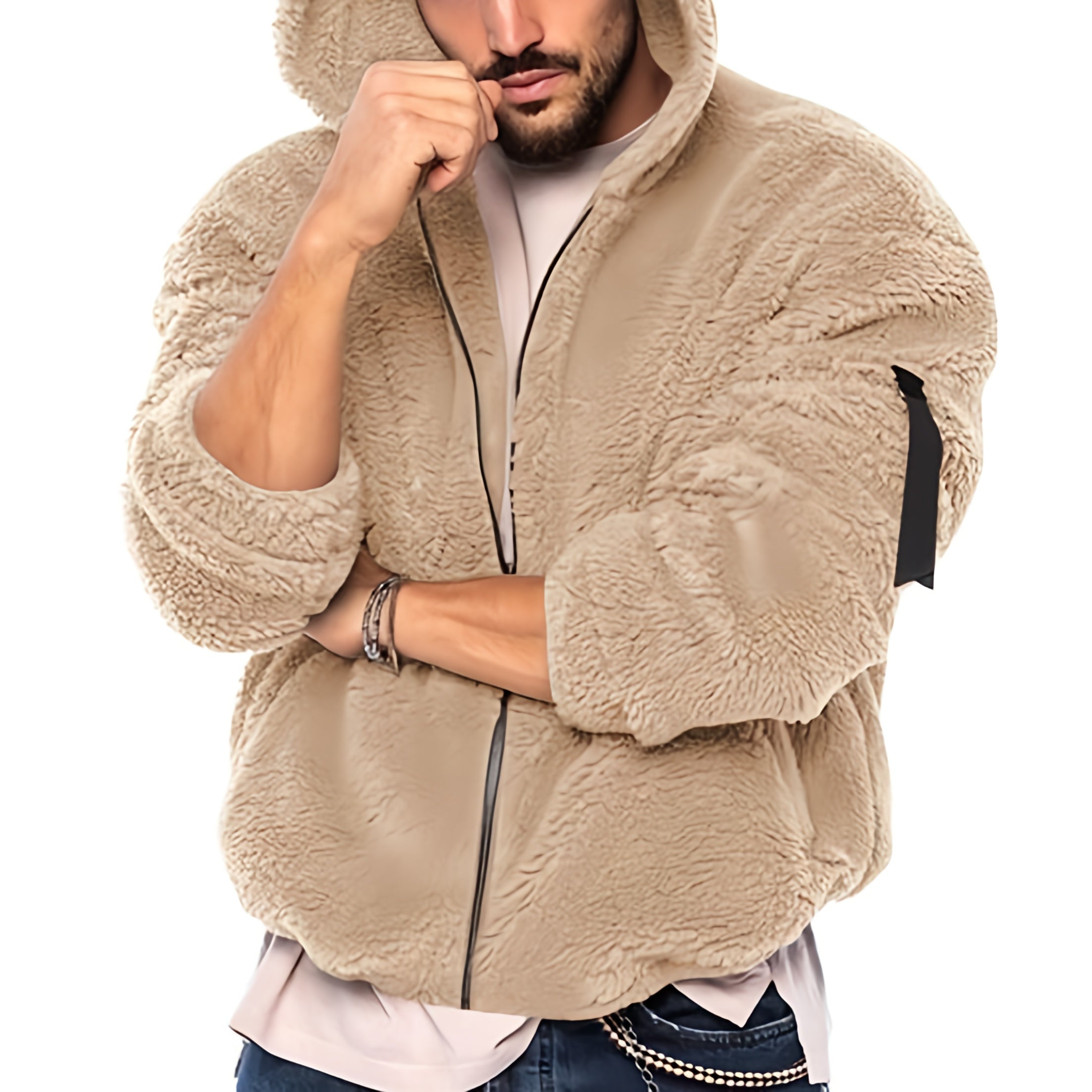 Heren Teddy Fleece Jas met Ritssluiting | Warm, Comfortabel