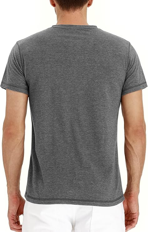 Heren Stehkragen T-shirt | Kort Model