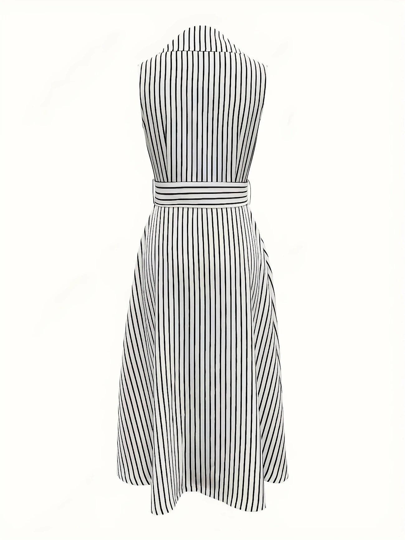 Abito estivo elegante da donna a righe | Midi