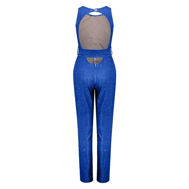 Dames glitter jumpsuit | Feestelijke gala uitstraling
