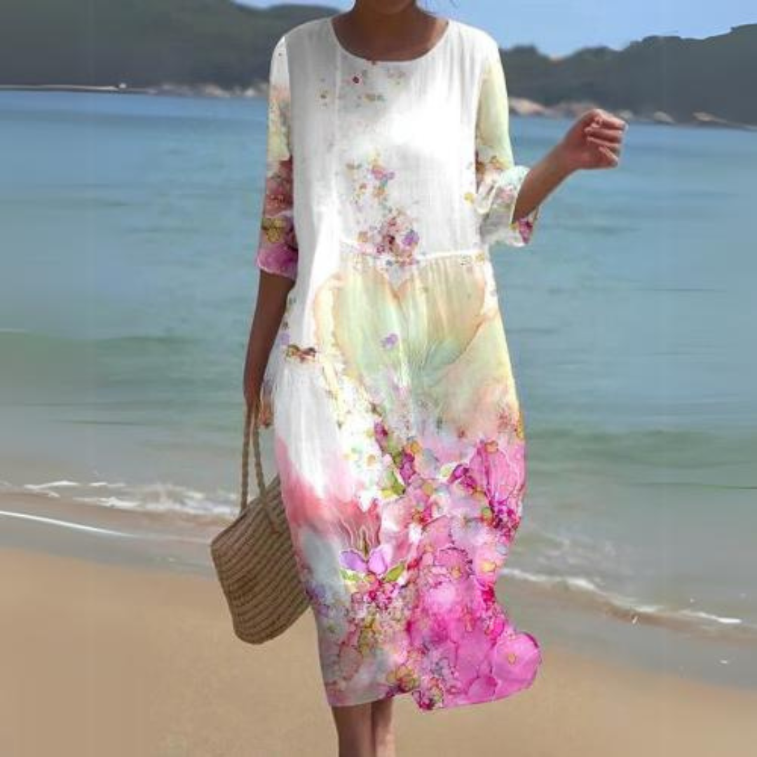 Dames Luchtige elegante zomerjurk | Midi