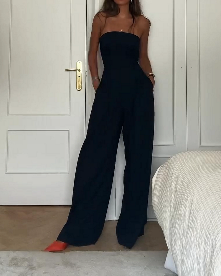 Dames Zomer Jumpsuit | Strapless, Elegant