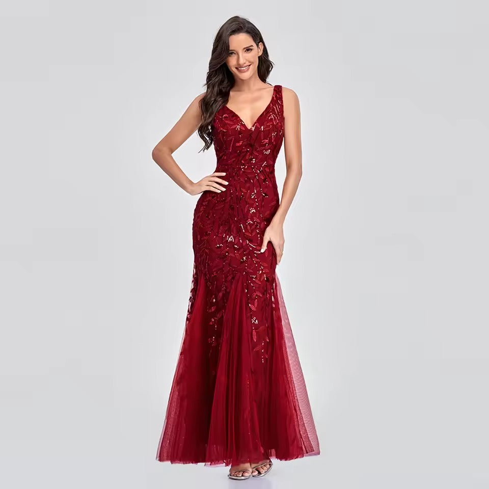 Dames Pailletten Gala Avondjurk | Maxi