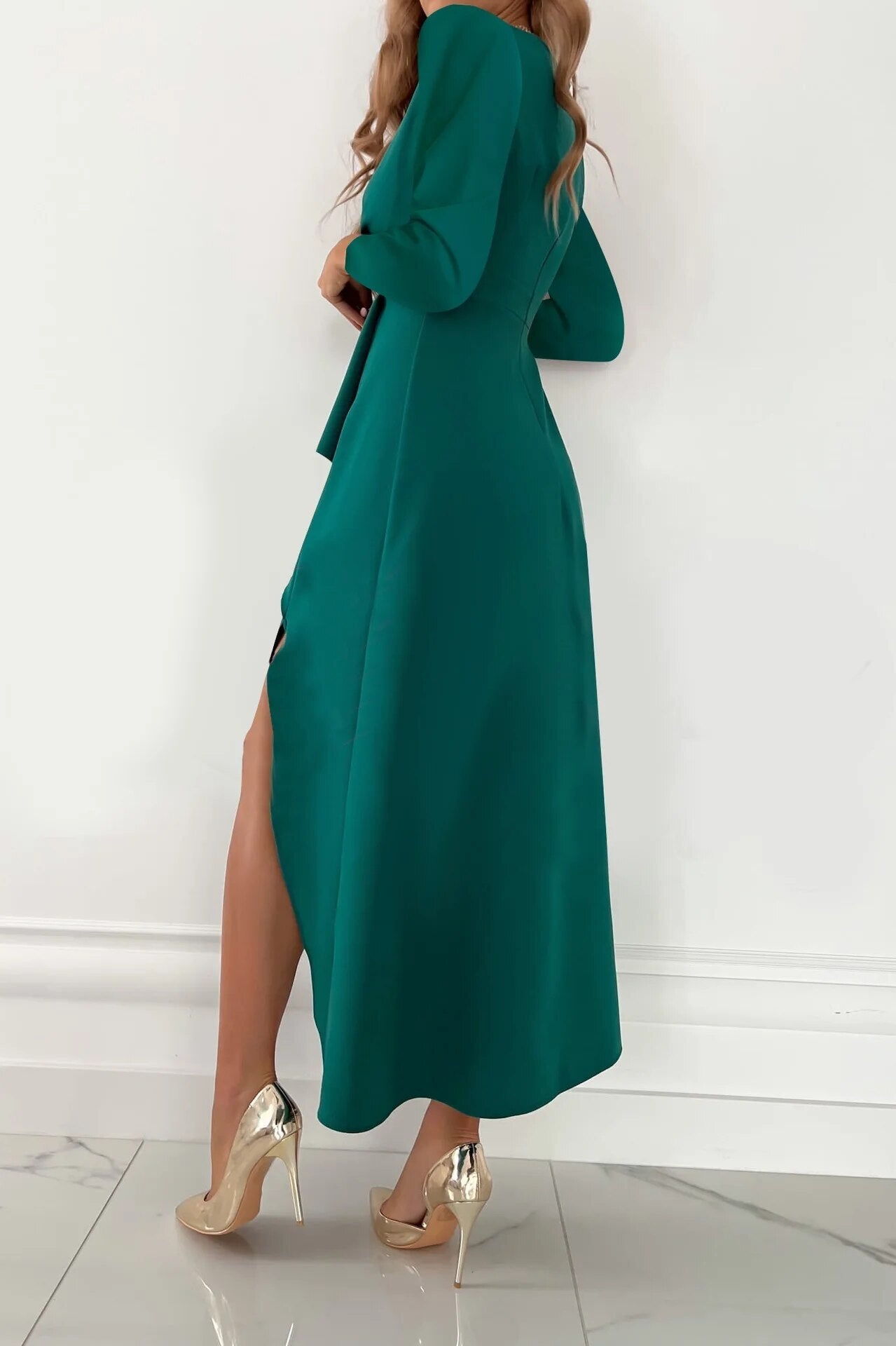 Dames Elegante Overslagjurk | Midi