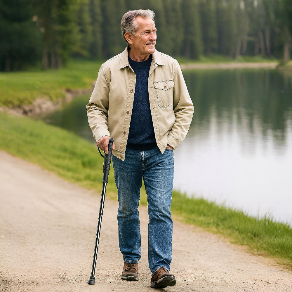 Aluminium Wandelstok Verstelbaar Lichtgewicht voor Buitenwandelen
