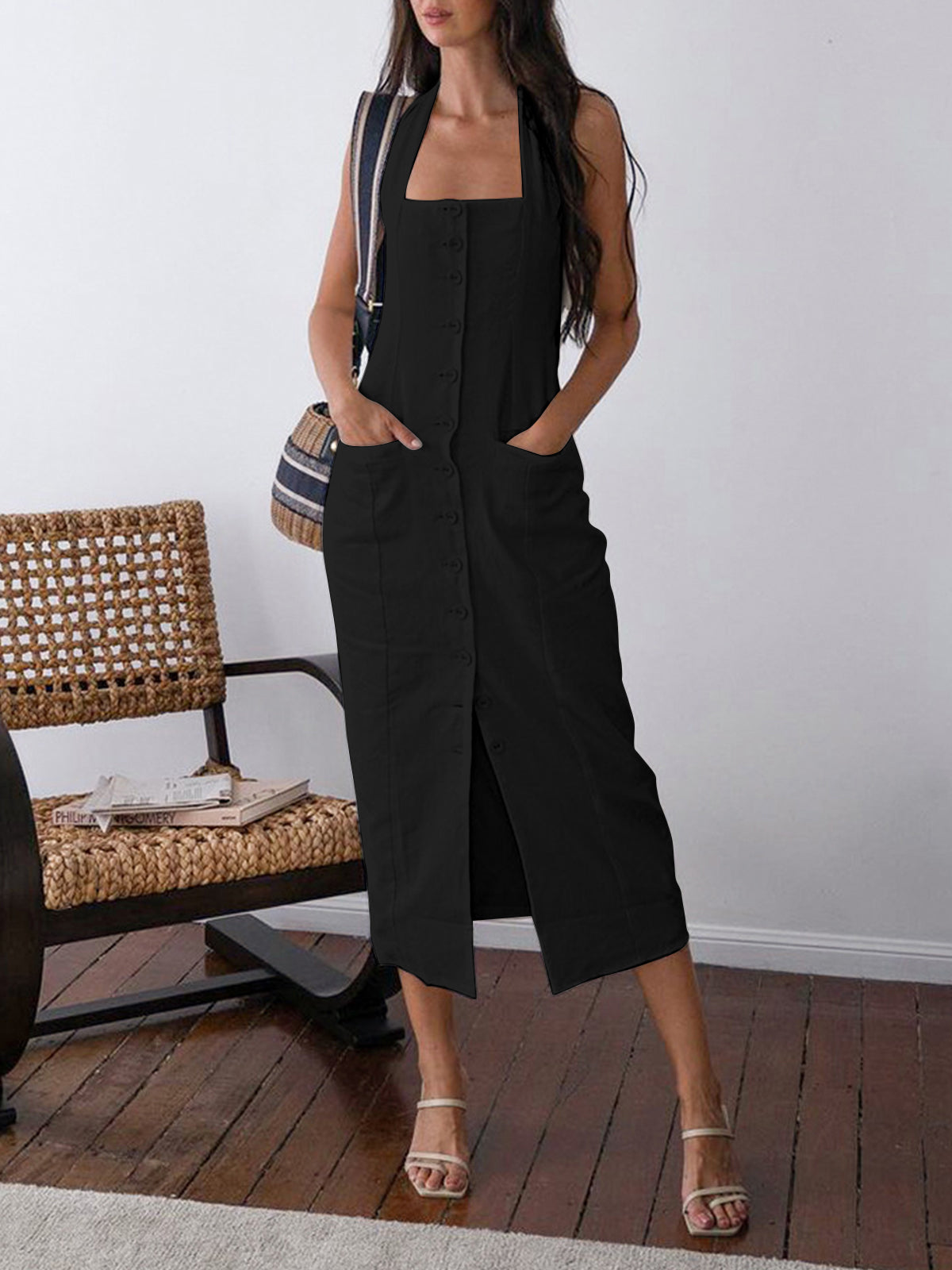 Abito elegante da donna con chiusura a bottoni | Maxi