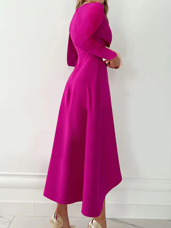 Dames Elegante Overslagjurk | Midi