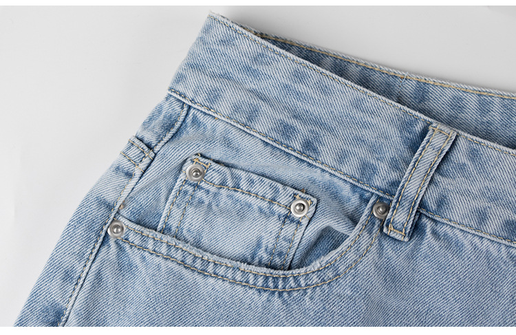 Dames Casual Rechte Jeans | Hoge Taille, Gescheurd