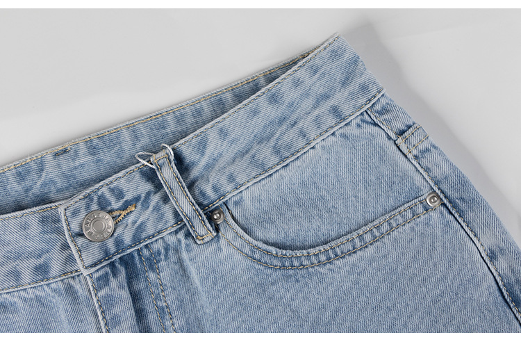 Dames Casual Rechte Jeans | Hoge Taille, Gescheurd