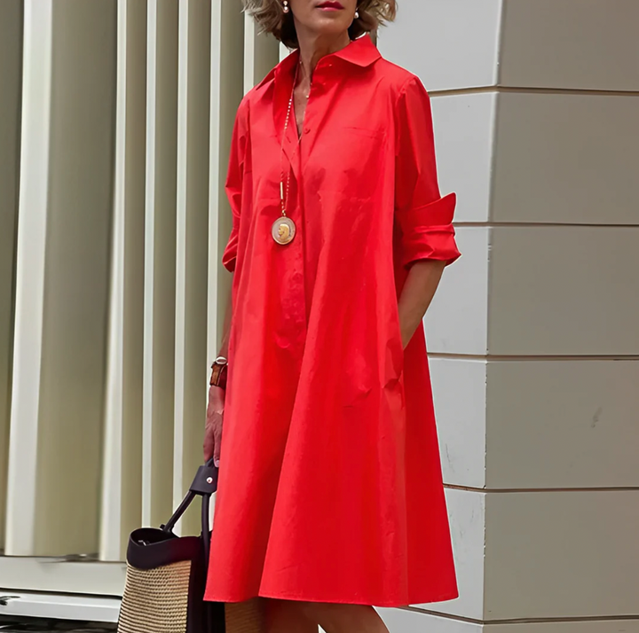 Dames Luchtige rechte zomerjurk | Midi