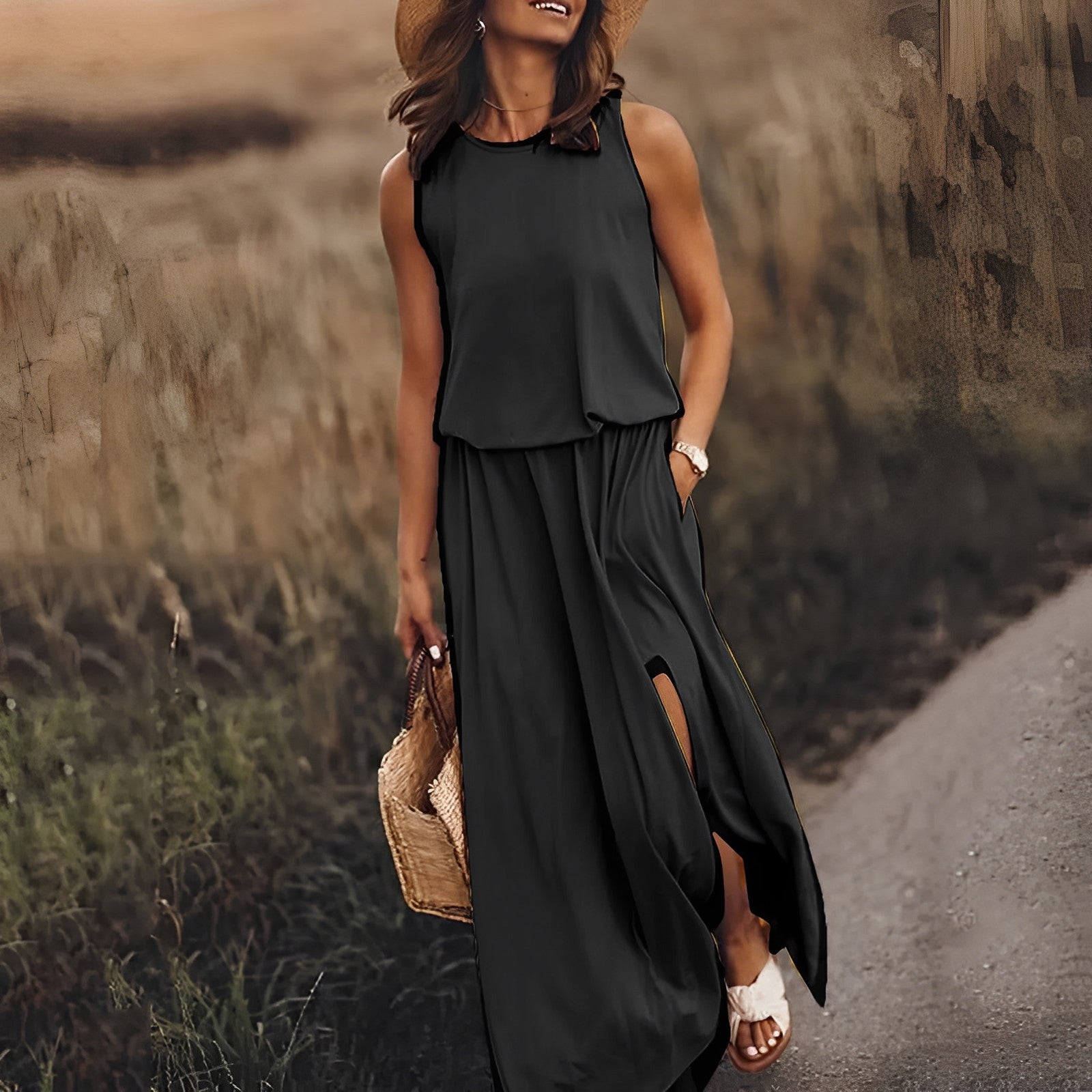 Elena | Abito estivo elegante e leggero da donna | Maxi