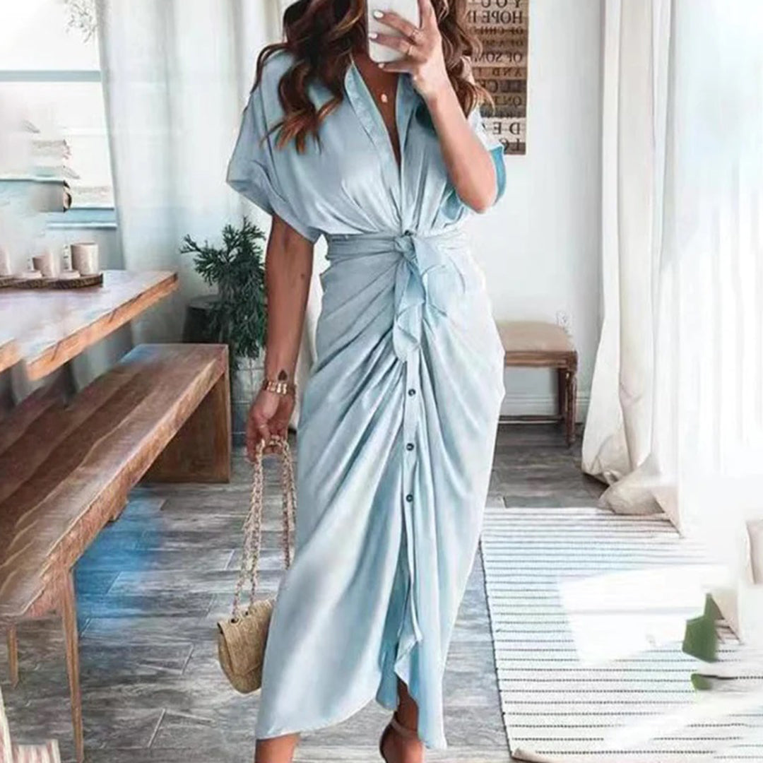 Dames Elegante geknoopte zomerjurk | Maxi