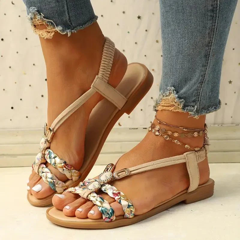 Dames Elegante Sandalen | Gevlochten Bandjes
