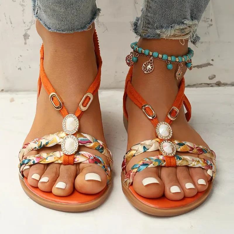 Dames Elegante Sandalen | Gevlochten Bandjes
