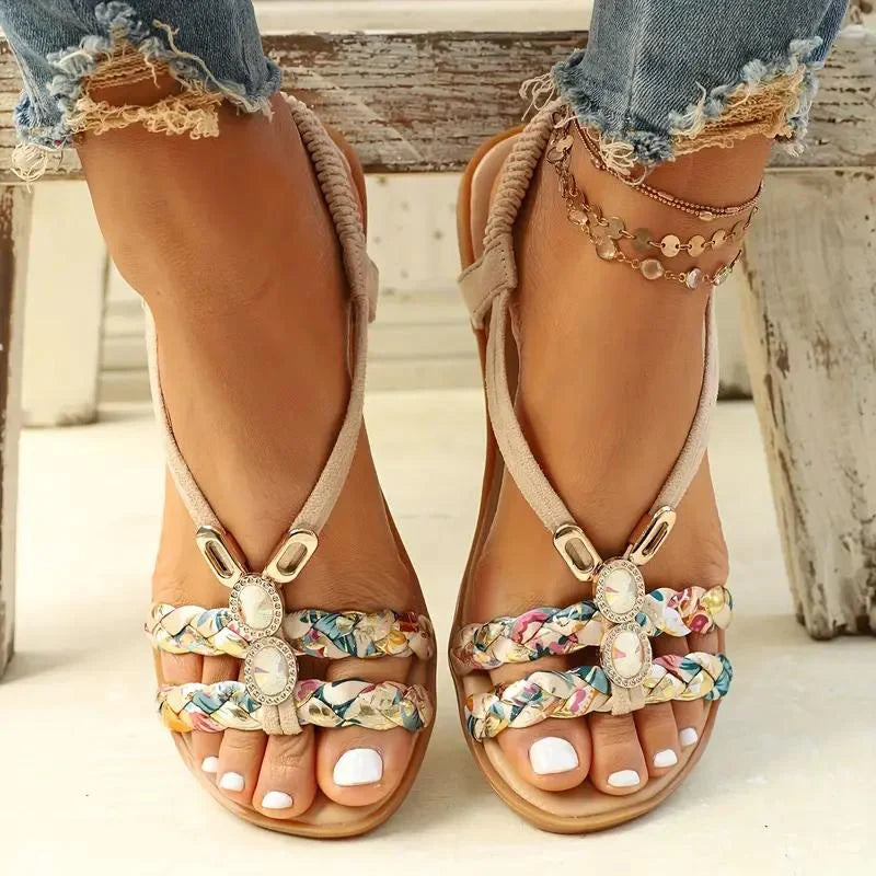Dames Elegante Sandalen | Gevlochten Bandjes