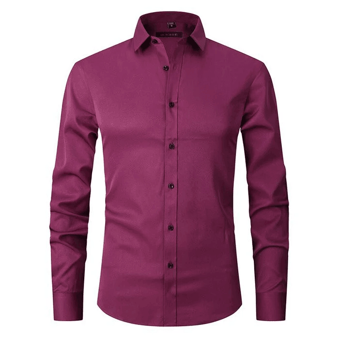 Heren Langarm Overhemd | Slim Fit, Knopen