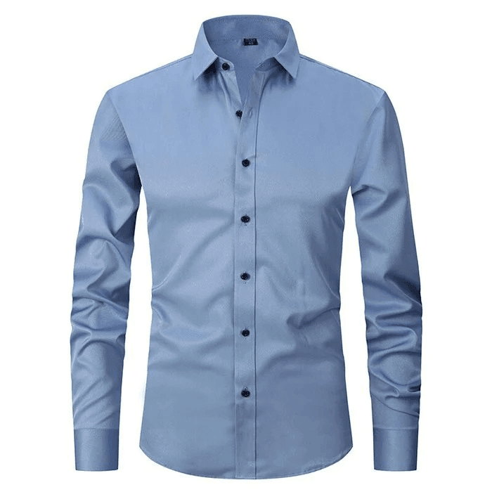 Heren Langarm Overhemd | Slim Fit, Knopen