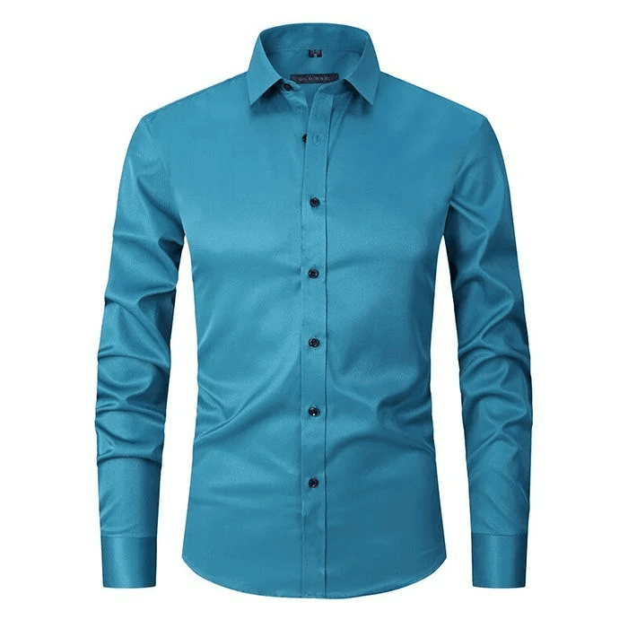 Heren Langarm Overhemd | Slim Fit, Knopen