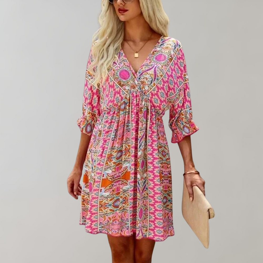 Dames Bohemian Luchtige Zomerjurk | Mini