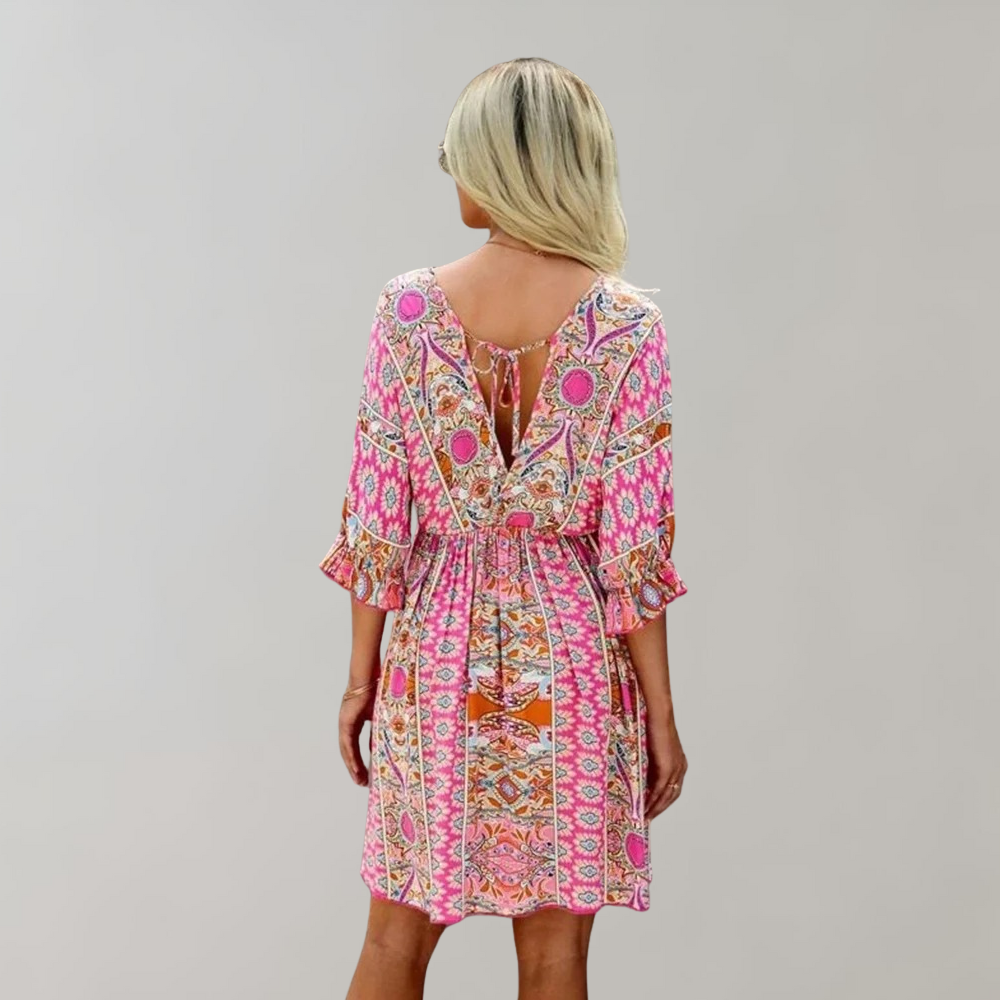 Dames Bohemian Luchtige Zomerjurk | Mini