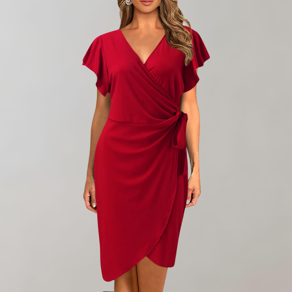 Dames Zomer Jurk | Kort, Wikkeldesign