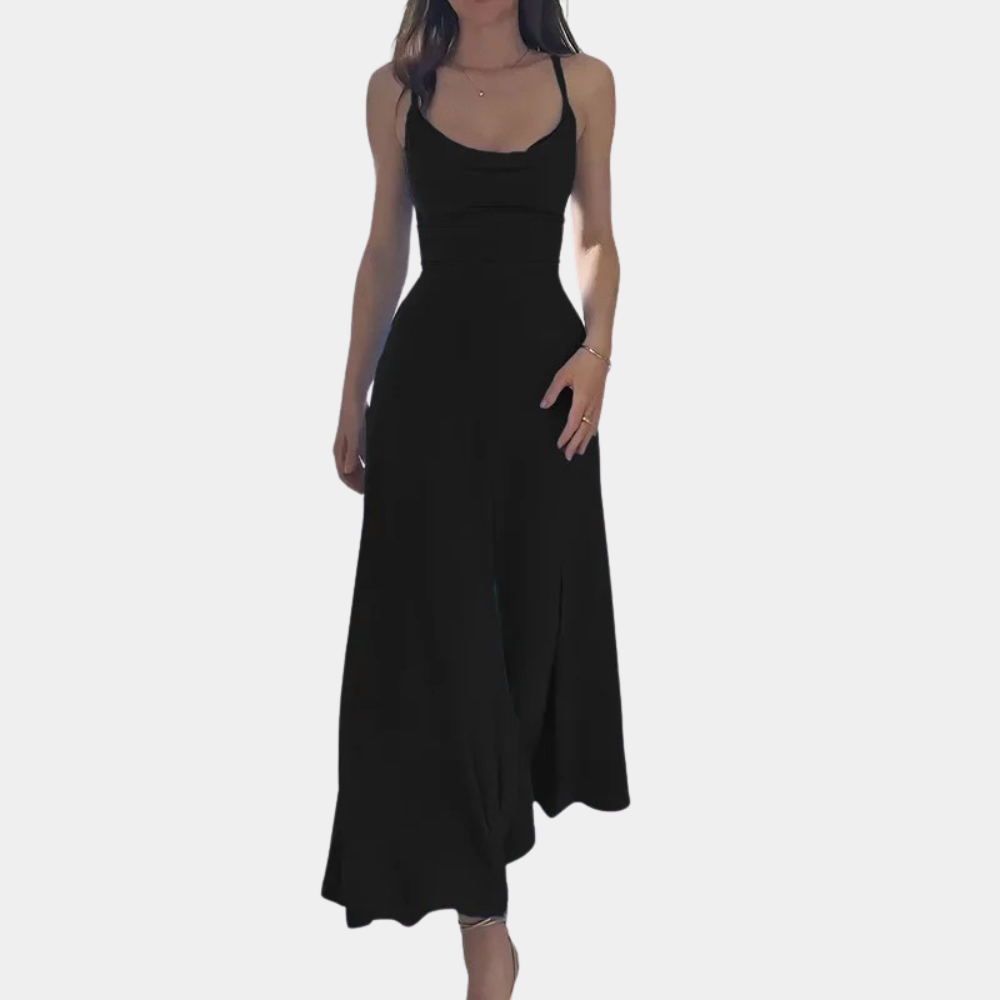 Dames Elegante Jurk met Spaghettibandjes | Maxi