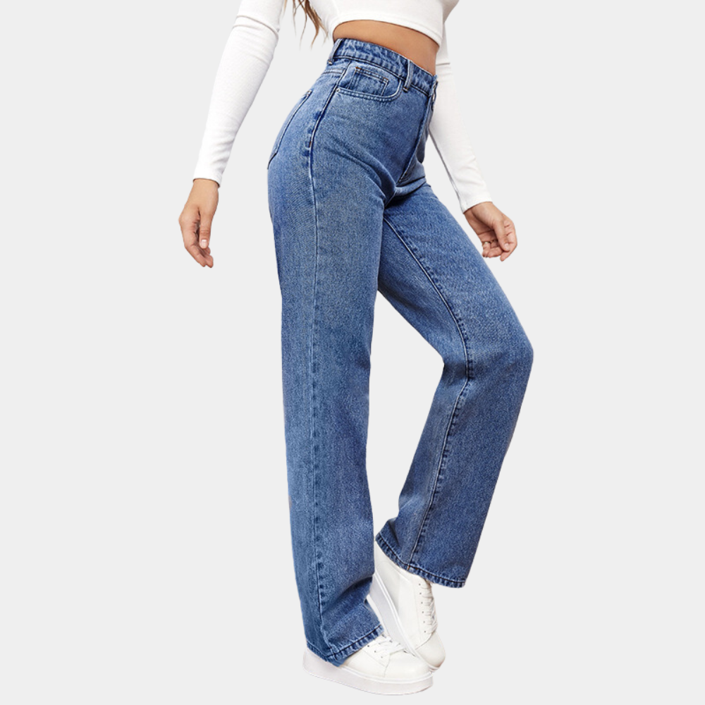 Dames Zomer Jeans | Hoog, Wijduitlopend
