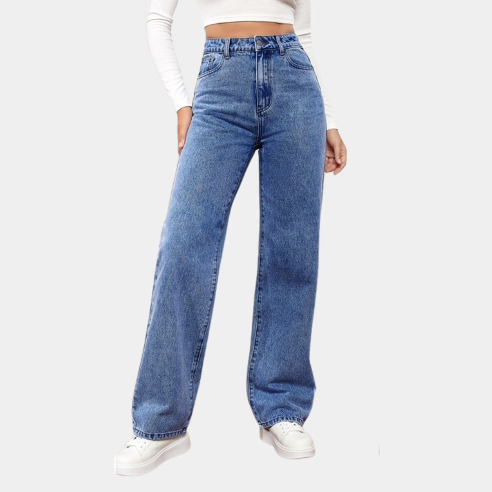 Dames Zomer Jeans | Hoog, Wijduitlopend