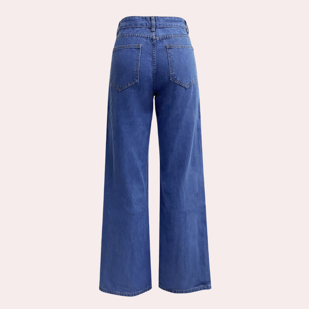 Dames Zomer Jeans | Hoog, Wijduitlopend