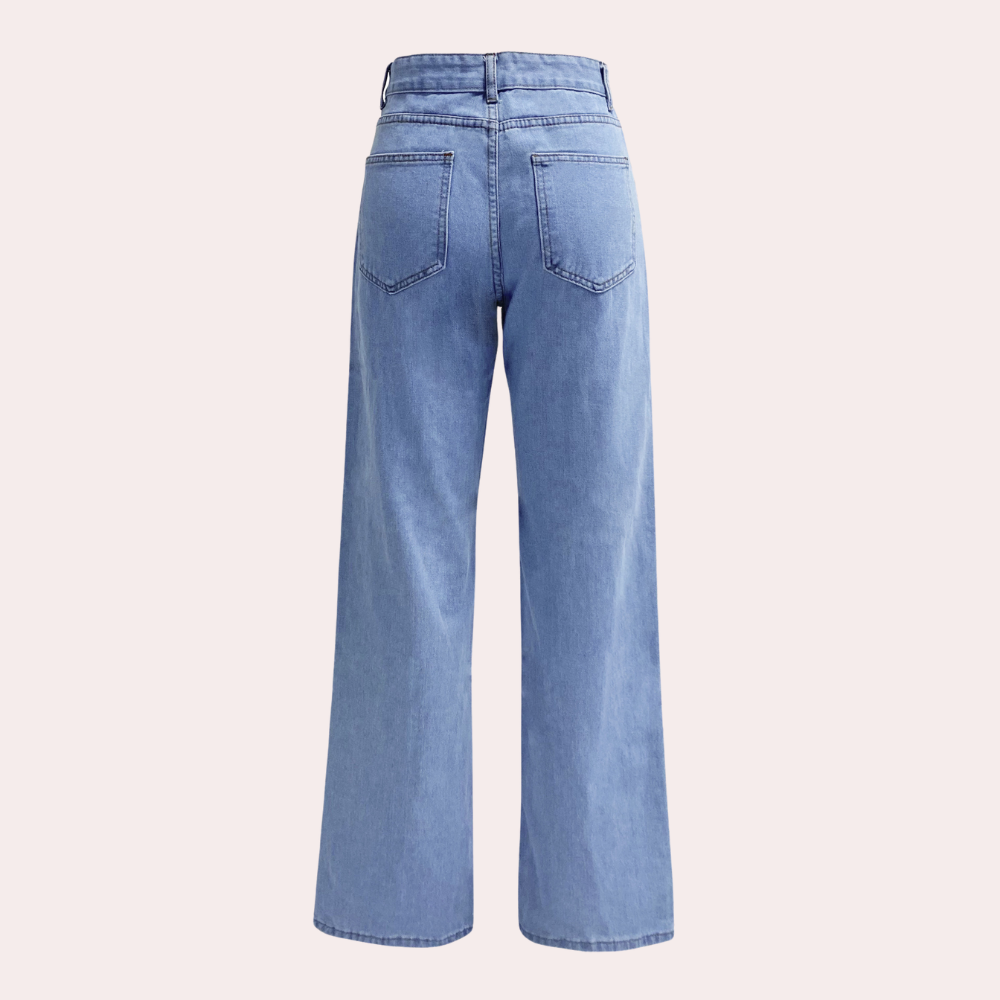 Dames Zomer Jeans | Hoog, Wijduitlopend